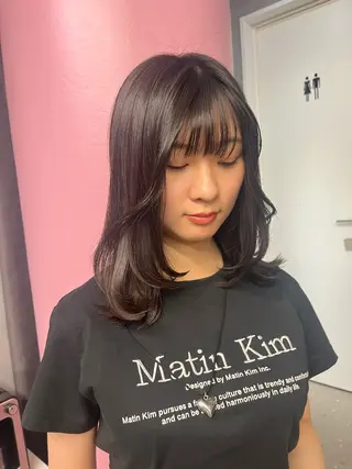 セミロング ｊｏｕｅｒｍ所属・透明感/グレージュ /韓国レイヤー🪽のヘアスタイル