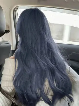 ロング カラー ヘアアレンジ JUNO韓国ヘア MIAN.⋆𝜗𝜚のヘアスタイル