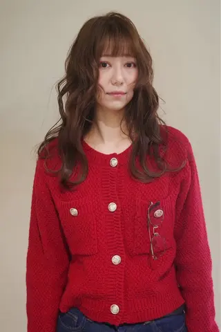 ミディアム カラー ヘアアレンジ OPUSダブルカラー ケアブリーチのヘアスタイル