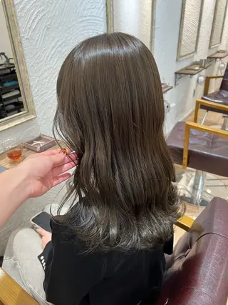セミロング カラー 🥀韓国ヘア🥀 宮津真菜のヘアスタイル