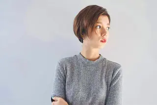 ショート hoNua. 栄/透明感カラーのヘアスタイル