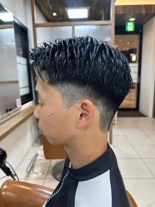 ショート メンズ 髪質改善/ブラック ヘア/リンのヘアスタイル