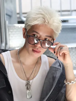 ショート カラー メンズ シースルーマッシュ/ メンズ/KYOHEIのヘアスタイル