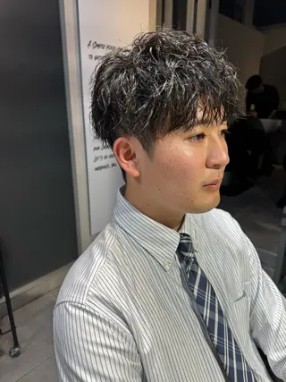 ミディアム パーマ メンズ Dxxxx III所属・女性目線の大人 メンズ*Ayakaのヘアスタイル