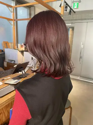 ミディアム カラー ヘアアレンジ CEINE loq ‪🍒なつきのヘアスタイル