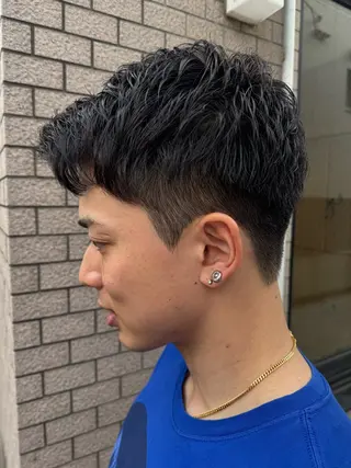 ショート メンズ パーマ/ハイトーン /吉田眞のヘアスタイル