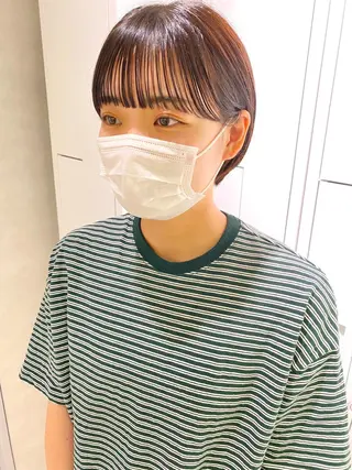 ショート 裕千/くびれヘア/ 韓国風ヘア/顔まわりのヘアスタイル