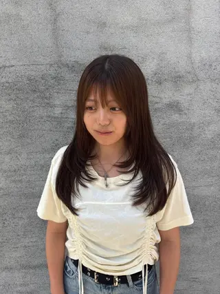 ロング カラー ボブ/可愛いスタイル ⠀ゆらのヘアスタイル