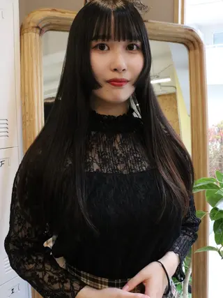 セミロング カラー 松村 澪里のヘアスタイル