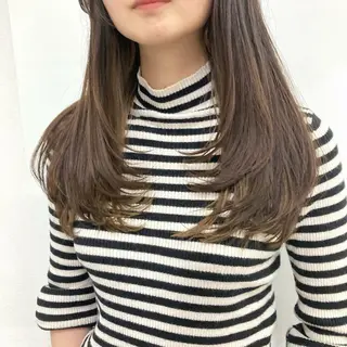 ミディアム カラー ヘアアレンジ ウルフレイヤー エクステ/kokiのヘアスタイル