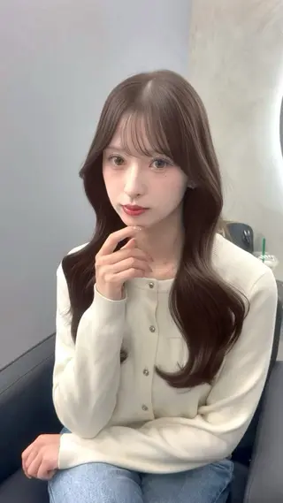 ミディアム 韓国/ワンホンヘア 髪質改善/MaCoのヘアスタイル