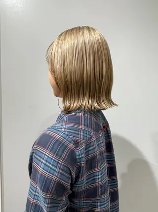 ミディアム ショート 嶋津祥希のヘアスタイル