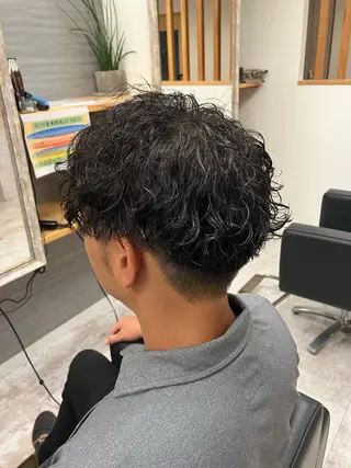 パーマ メンズ メンズ特化/パーマ/ フェードWATARUのヘアスタイル