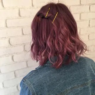 ミディアム カラー THE DAY所属・AKI HASHIMOTOのヘアスタイル