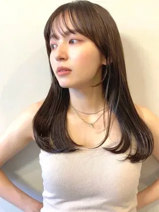 ロング Luce横浜店所属・yuu 🪴 透明感 カラー/メンズパーマのヘアスタイル