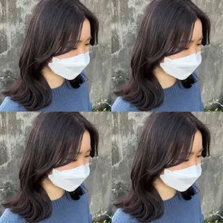 ミディアム カラー mulum所属・髪質改善/艶髪/韓国 ヘア[マンツーマン]のヘアスタイル