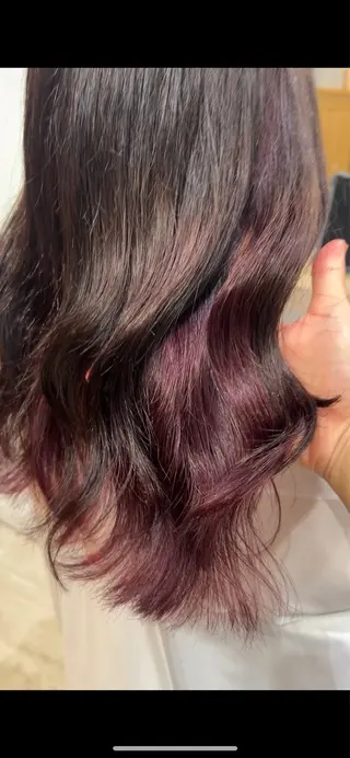 ロング カラー ヘアアレンジ まとまるボブ/縮毛矯 生🌿あおい✨のヘアスタイル