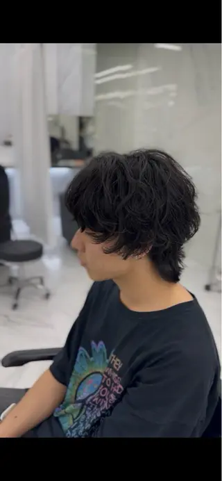 ミディアム パーマ 🐱たきな/渋谷/メ ンズヘア/メイクのヘアスタイル