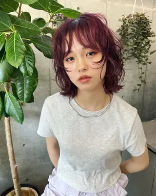 ミディアム ハッシュカット カシマハヤトのヘアスタイル