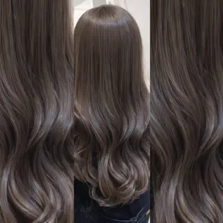 ロング カラー 👑髪質改善wカラー /ハイトーン/アユカのヘアスタイル