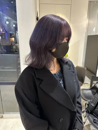 セミロング カラー 池袋/透明感カラー 🎀Yuri🎀のヘアスタイル