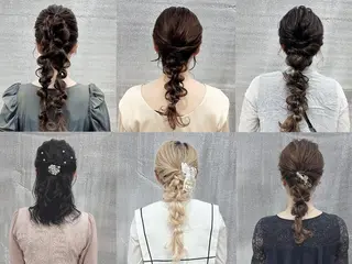 ロング カラー ヘアアレンジ LIP 大阪本店 エクステ 堀谷和孝のヘアスタイル