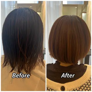 ショート 🥣🫧‪艶カラー 🦋アカマ ミユ🦋のヘアスタイル