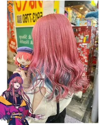 ミディアム カラー GARU-ガル-所属・TSUNO🦖 派手髪/オタク美容師のヘアスタイル