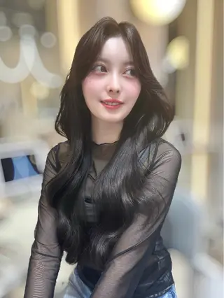 ロング カラー 新宿/韓国レイヤー 髪質改善カラー/角所のヘアスタイル