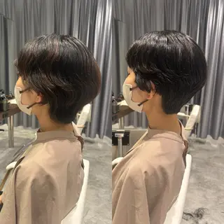 ショート パーマ/イルミナ カラー　三浦菜々子のヘアスタイル