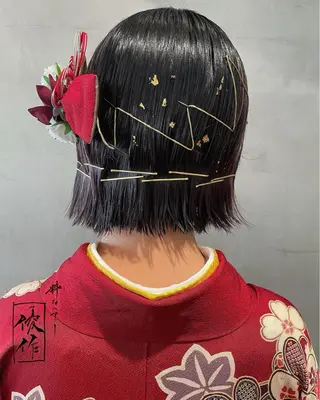 ショート カラー ヘアアレンジ 優作 〜圧倒的信頼〜のヘアスタイル