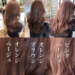 ロング カラー ブリーチなし/暖色/ 透明感/ririkaのヘアスタイル