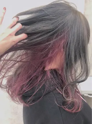 ミディアム カラー 柔らかbeige モトキのヘアスタイル