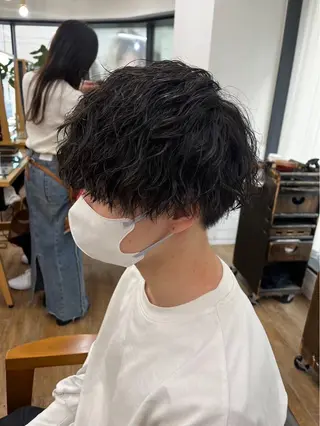 ショート パーマ メンズ ウルフカット/パーマ mayo🌛🌀のヘアスタイル