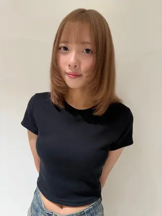 ミディアム カラー ショート/ボブ 高野菜瑠のヘアスタイル