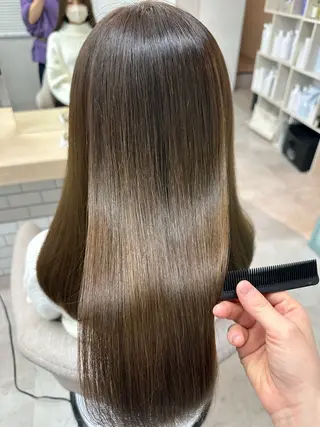 ミディアム カラー パーマ 韓国ヘア🖤 YURINAのヘアスタイル