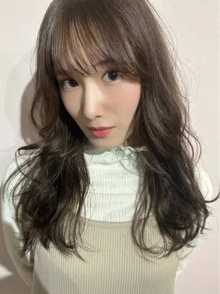 セミロング カラー miri髪質改善 久留米/韓国のヘアスタイル