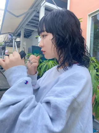 ミディアム パーマ レイヤー/パーマ /ウルフ/nabeのヘアスタイル