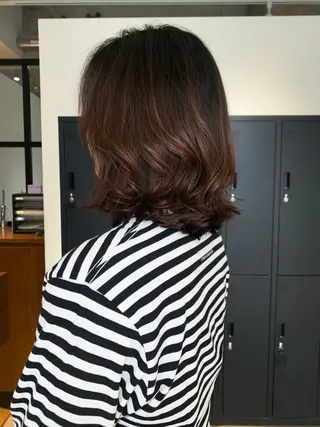 セミロング パーマ 川崎ショート　ボブ 朝ラクパーマ横山大樹のヘアスタイル