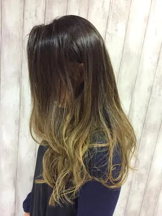 ミディアム セミロング カラー パーマ ヘアアレンジ 韓国ヘア✨グレージュ カラーasamiのヘアスタイル