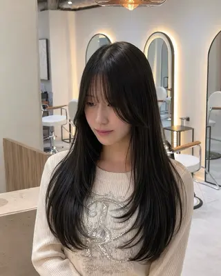 ロング 学生人気No1🩶 韓国風/艶髪/てるしのヘアスタイル