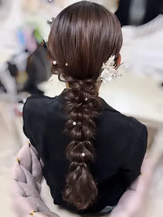 ロング achieve m＋茶屋町店所属・ヘアメイクサロン 梅田茶屋町のヘアスタイル