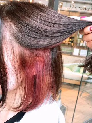 ミディアム カラー あらい なつみのヘアスタイル