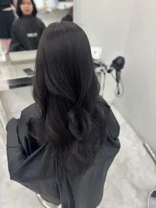 ロング カラー 韓国風暗髪ヘア🤍 🫧MIREIのヘアスタイル