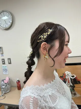 ヘアアレンジ ショート🌼パーマ 本間正子のヘアスタイル