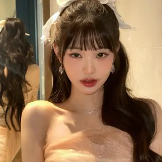 ロング ワンホンパーマ/ 菜月のヘアスタイル