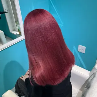 セミロング カラー ケアブリーチ/ 髪質改善/上質艶髪のヘアスタイル