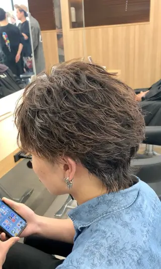 ショート カラー パーマ 福井祥太／海外風 /プードルパーマのヘアスタイル