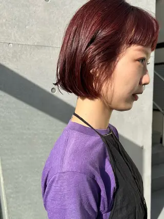 ショート カラー ボブ/似合わせカット /ニュアンスカラーのヘアスタイル