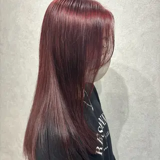 セミロング カラー 髪質改善ストレート /暖色カラー🎀🪞のヘアスタイル